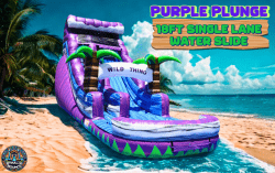 18' Purple Plunge Water Slide