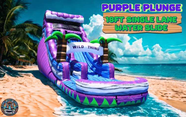 18' Purple Plunge Water Slide