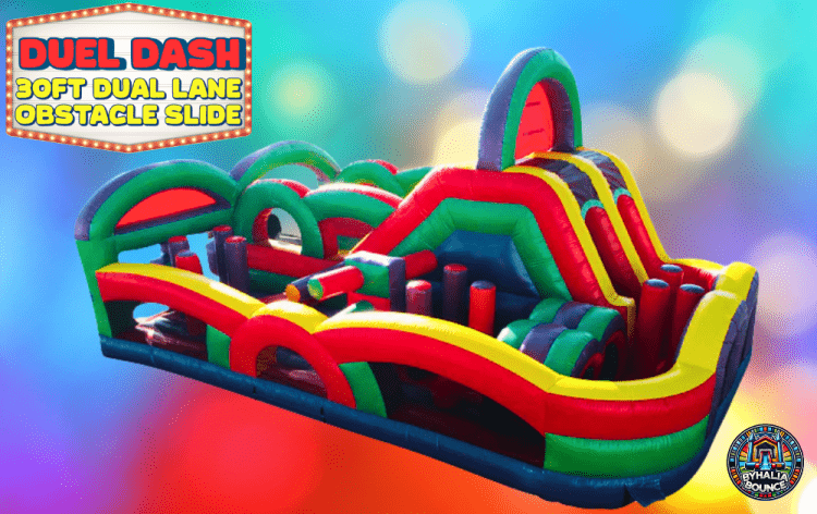 30' Dual Lane Obstacle Slide