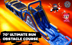 70' Ultimate Run Obstacle Course w/Slide
